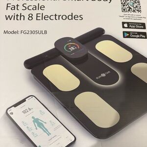 RUNSTAR professional Smart Body Fat Scale with 8 Electrodes model: FG2305ULB